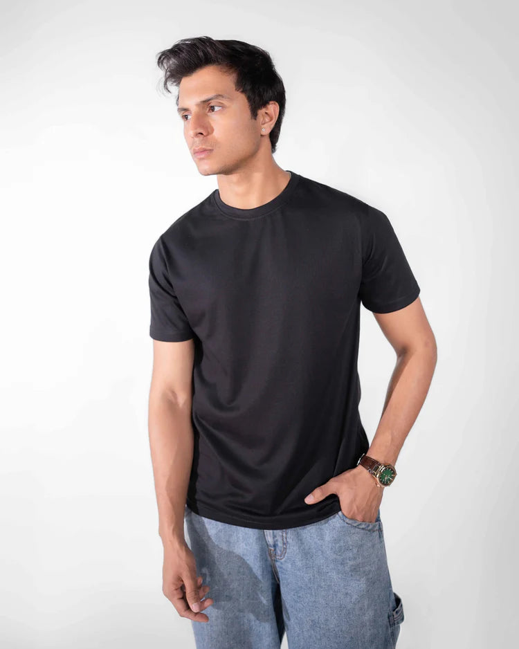 Jet Black Basic T-Shirt