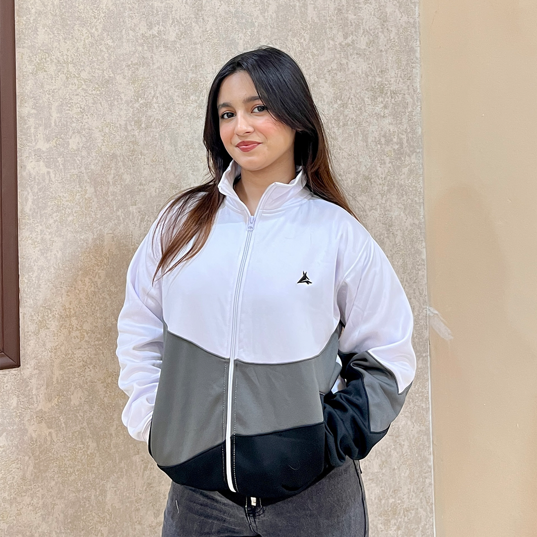 Tri-Color Premium Quality Fleece Zipper Jacket (unisex)