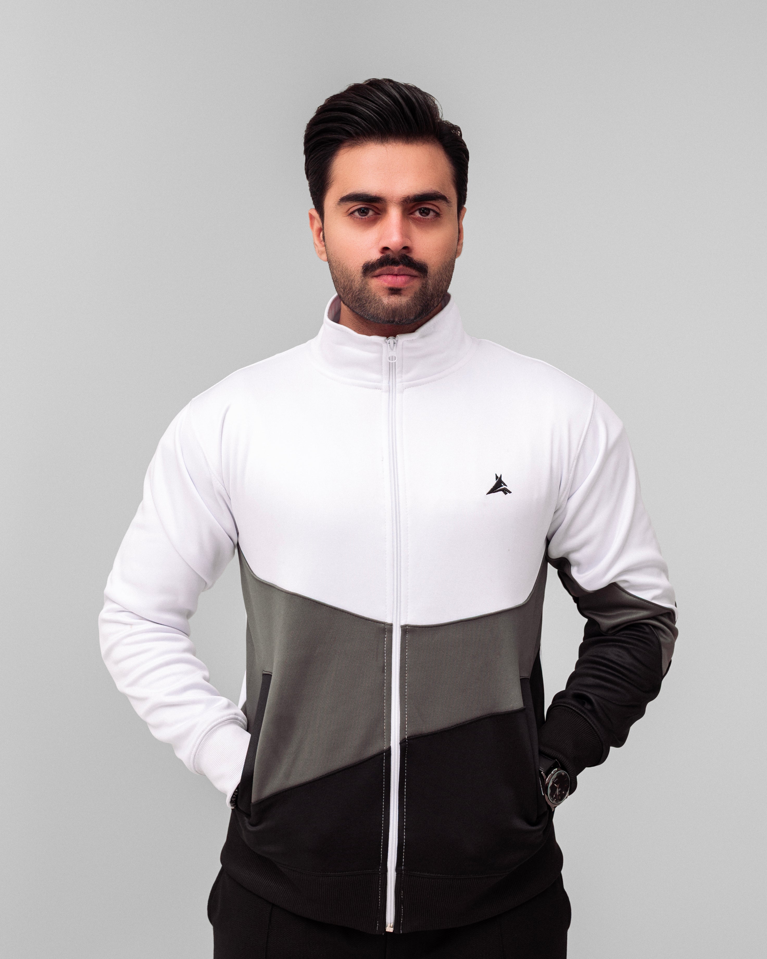 Tri-Color Premium Quality Fleece Zipper Jacket (unisex)