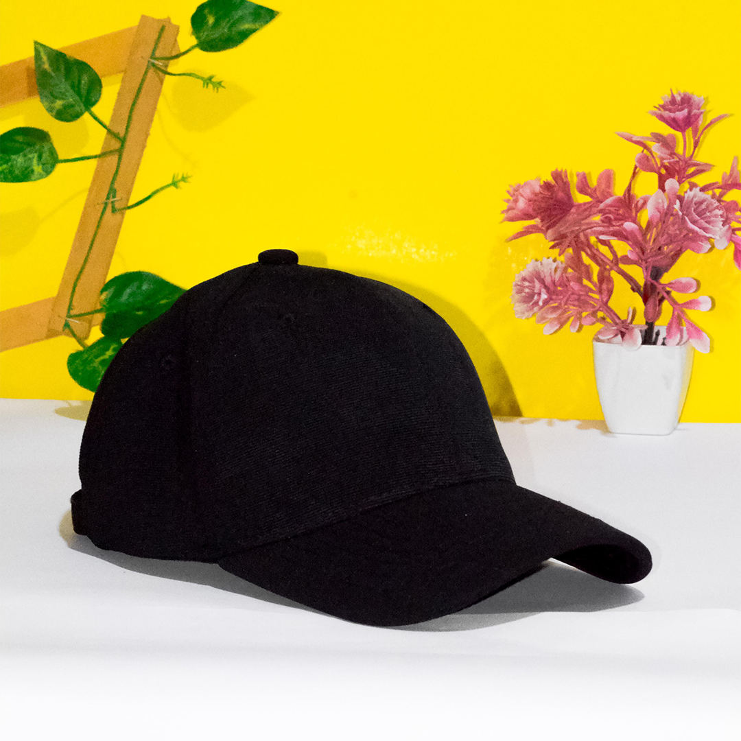 Plain Black Cap