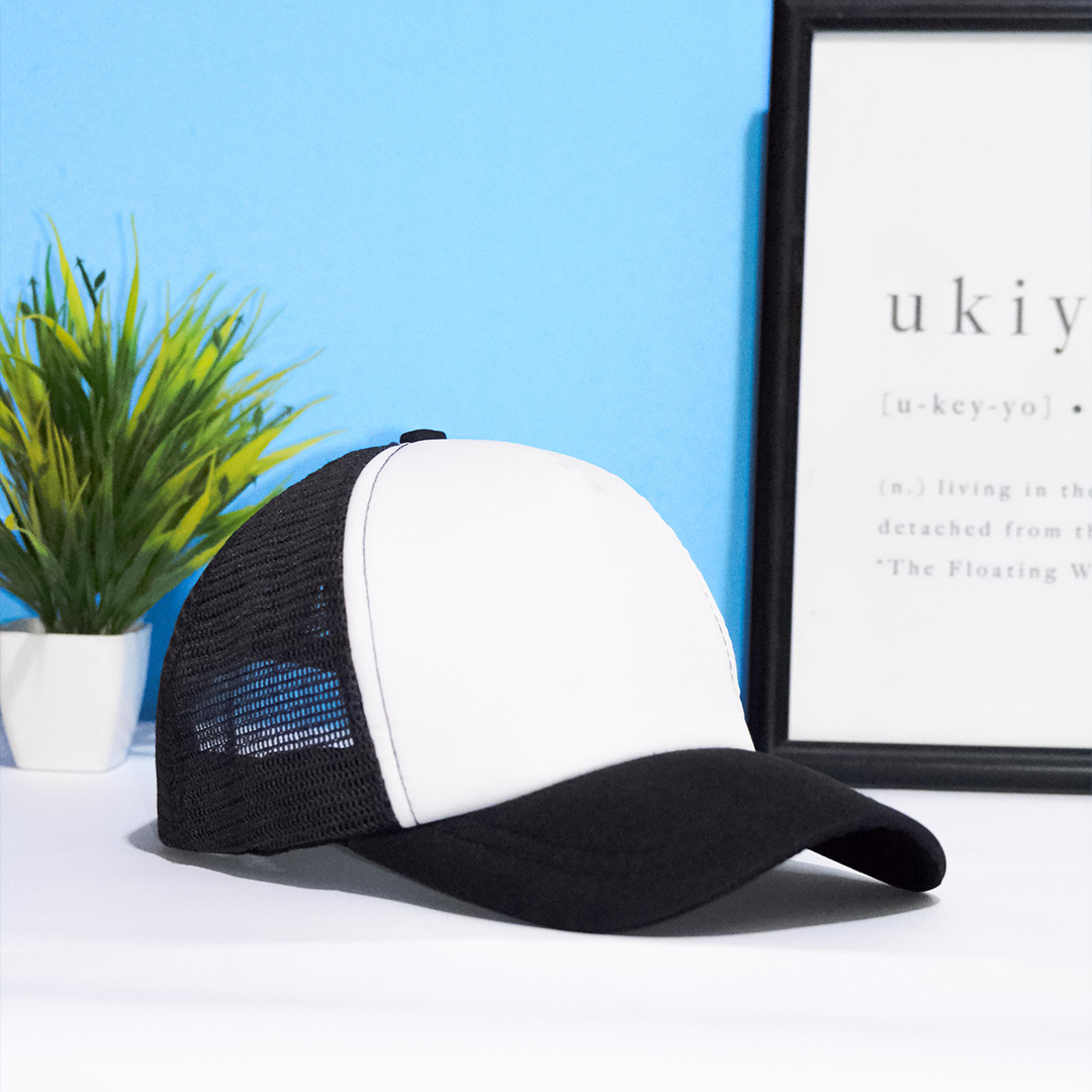 Black & White Net Cap