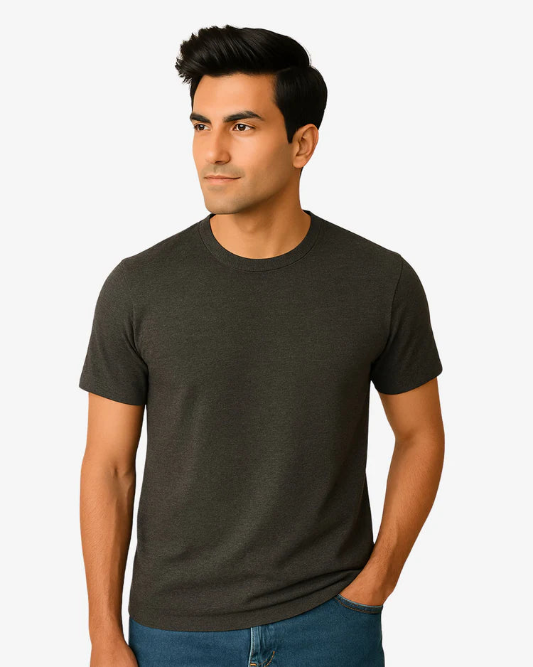 Charcoal Grey Basic T-Shirt